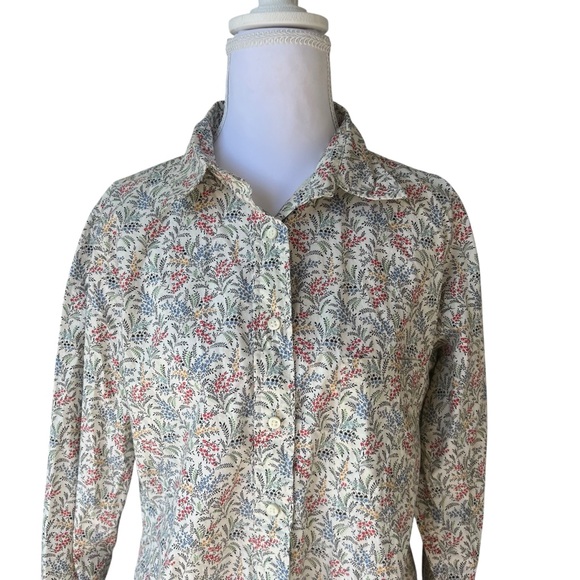 Ann Mashburn Floral Button Ip Cotton Shirt - Picture 2 of 9